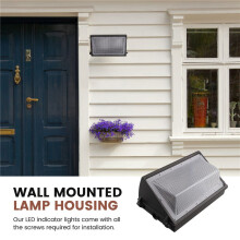 LED Wall Pack Light Shell, 120V Outdoor LED Wall Lights for Parking Lots,Warehouses,Factories,House(Only Lamp Shell)