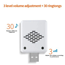 Wireless Doorbell USB Door Bell Wireless Remote Doorbell Kit No Wiring Required for Home Bed Care Call