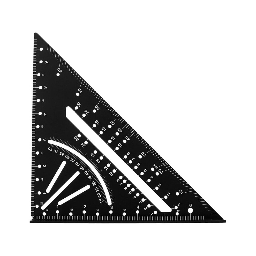 Carpenter Square,7Inch T Square Multi-Purpose Carpenter Tools, Square, Protractor, Ruler, Marking Gauge, Saw Gauge Black 4711947168147