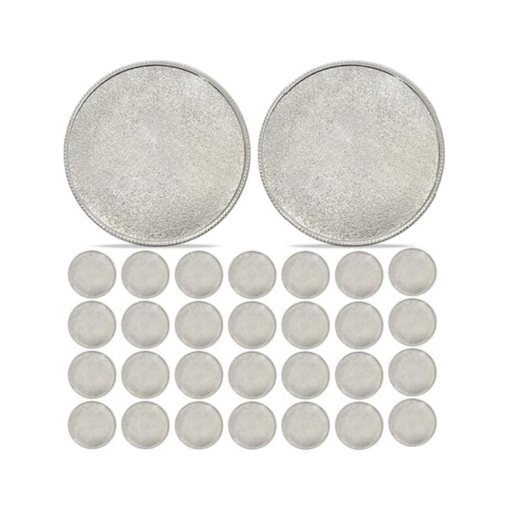 30 Pcs Challenge Coin Blanks 40Mm Blank Coins For Diy Crafts Engraving Jewelry Making, Laser Engravable Coin Silver 6034255975954
