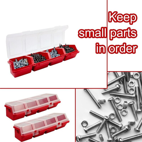 Screw Parts Box Storage Case Recycled Material 400.0g Red 1