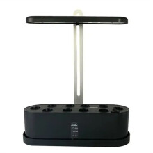 Hydroponics Odlingssystem Fullspektrum LED-Växttillväxt Ljus Intelligent Grönsaksgroningssats EU-Plugg Svart