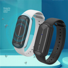 M90 Mosquitoes Repeller Bracelet Wrist Band Ultrasonic Bugs Repel Wristband Rechargeable Electronic Wrist Bracelet Black