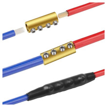 30pcs 6 AWG Gauge Wire Connector Nut Kit,80A Quick Splicing Wiring Connection Terminal, with Screws and Heat Shrink Tube