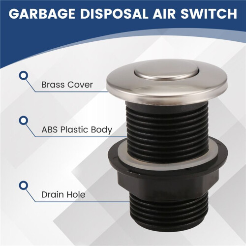 Garbage Disposal Air  Kit, Garbage Disposal Button, Garbage Disposal  Button, Waste Disposer /Off EU Plug 2