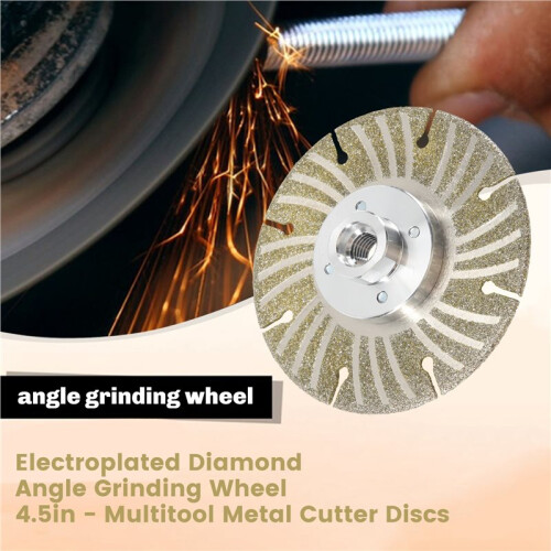 Disco de Corte Angular Diamantado Eletrodepositado de 4,5 Polegadas - Discos de Corte Metal Multiuso 1