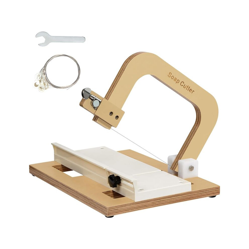Wooden Soap Cutter, Wire Soap Cutters Adjustable Stainless Steel Cutting Tool For Handmade Soap Loaf Candles Cheese 4713949779789