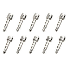 10 Stuks 6.35MM Soldeervrije Stekkers Kit DIY Gitaar Pedaal Accessoires voor Elektrische Gitaar