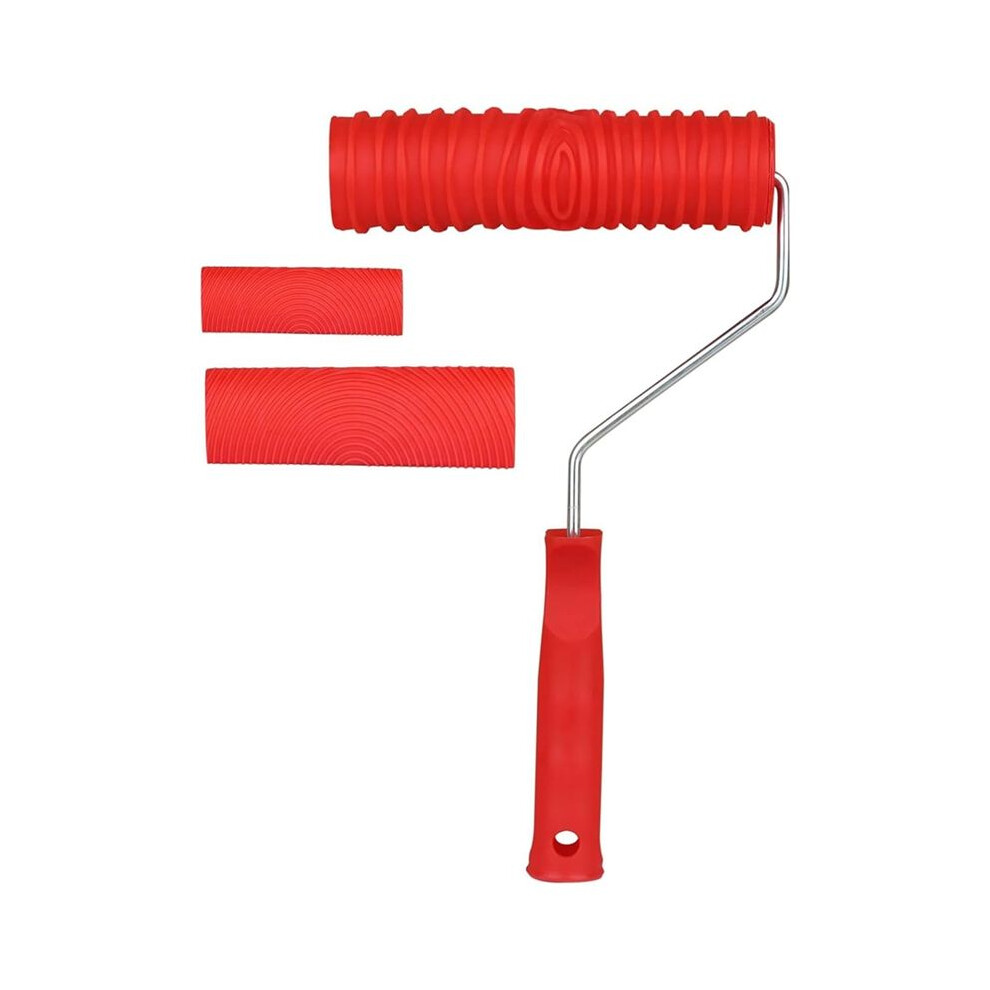 Photos - Putty Knife / Painting Tool Jojomino Paint Roller, Paint Pattern Roller, Wood Grain Tool Kit, Wood Graining Maker Tool with Handle for Wall Wood Decoration 