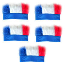 5PCS White Red Headgear Universal Match Props for Football Match, Festival Events, 2024 Match