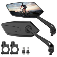 Bike Mirror 2 Pack, Bike Mirrors Handlebar Rearview Mirror, 360 Rotatable Bike Rear View Mirror, Safe Wide Angle Hd