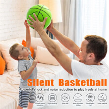Foam Basketball, Indoor High Density Training Basketball 3D Texture Quiet Bounce No Noise for Home Beach Pool D