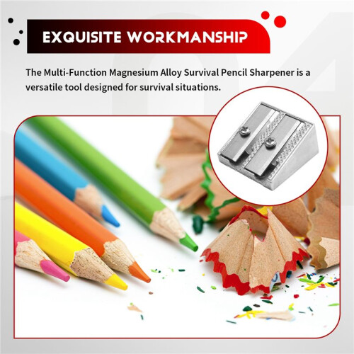 4pcs Magnesium Pencil Sharpener Survival Multi-Function Magnesium Alloy Survival Pencil Sharpener 2