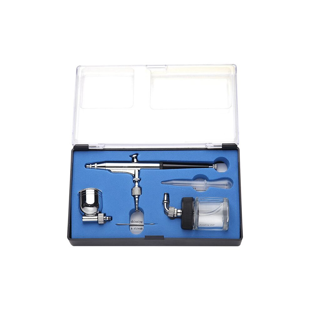 0.3Mm Siphon Feed Dual-Action Airbrush Kit Set Spray Tool With 7Cc & 22Cc Fluid Cup For Art Painting Nail 6031192235424