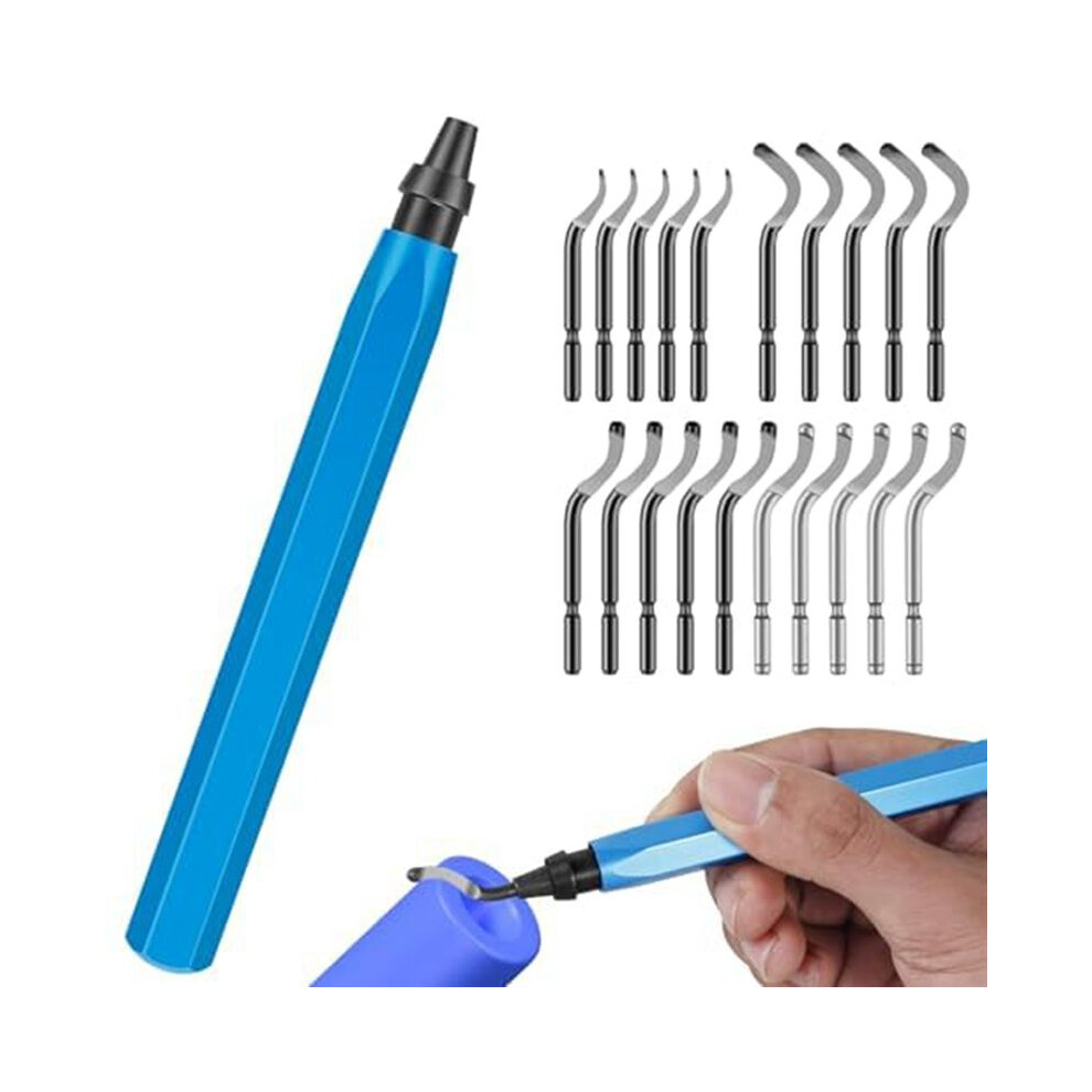 Deburring Tool With High-Speed Steel Blades, 360 Degree Rotary Professional Burr Removal Tool For Metal, Resin,B 6034266111891