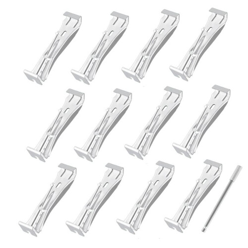 Cabides de Calha de 5 Polegadas, Clipes de Calha Cabides de Calha Ocultos com um Parafuso Resistente À Ferrugem com Broca de 6 Polegadas