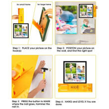 Picture Hanging Tool with Horizontal Simple Frame Universal Level Ruler Photo Frame Can Install Instruments