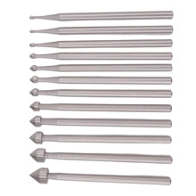 12Pc Cylinder Cone Shape Carving Burr Sets Jewelry Burr SetsShank Jewelry Making Stone Setting Burs for Lapidary 008-040