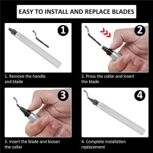 Deburring Tool with High-Speed Steel Blades, 360 Degree Rotary , Professional Burr Removal Tool for Metal, Resin,C