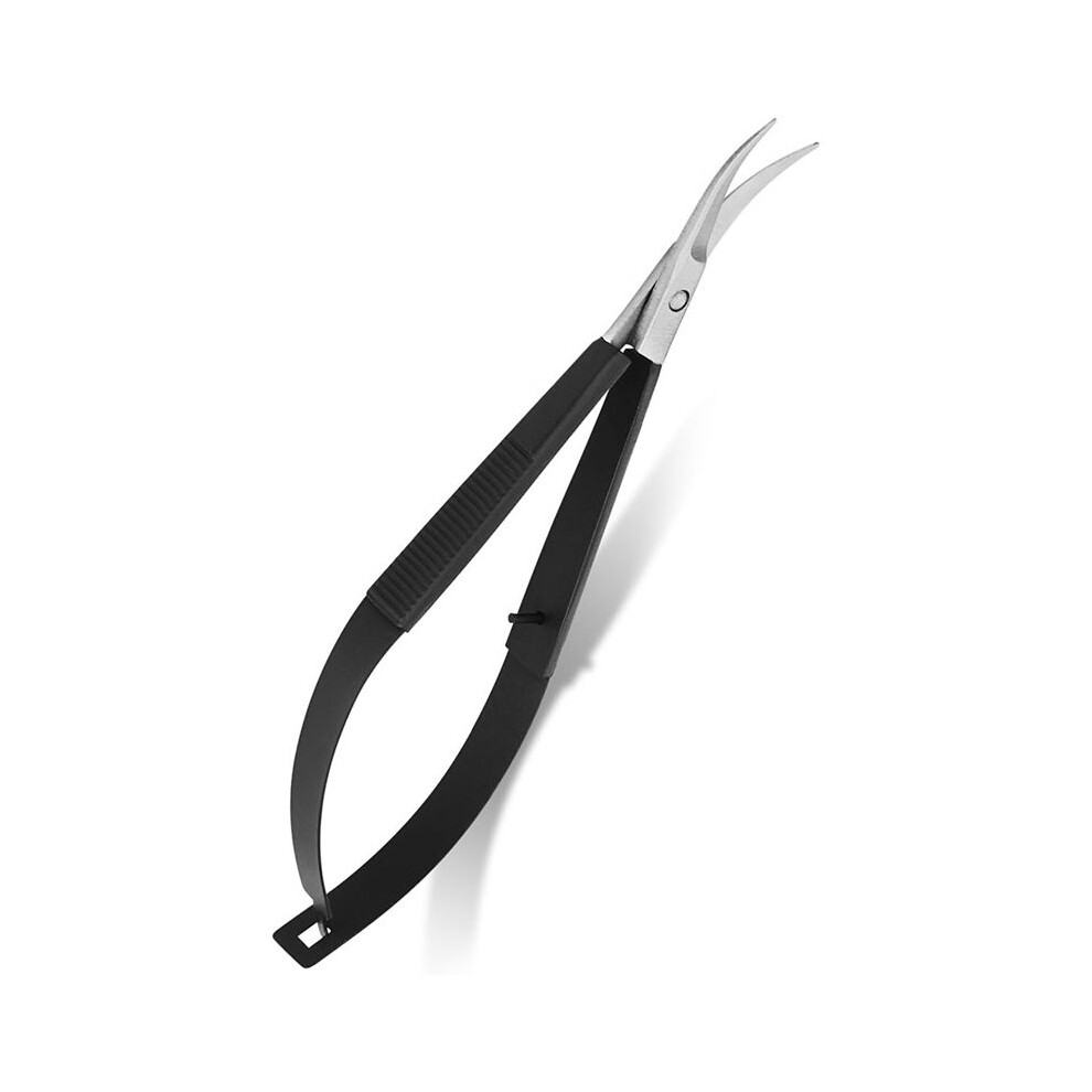 Tlily Embroidery Scissors - 4.7Inch Ergonomic Curved Spring Brow Shaping Scissors, Stainless Steel Squeeze Sewing Scissors