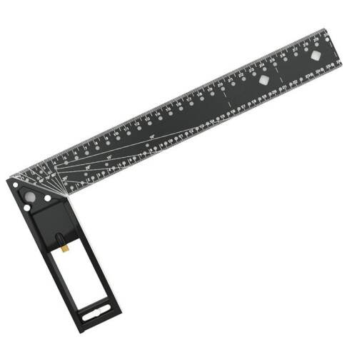 Multi Functional Right Angle Ruler 45/90 Degree Hole Angle Ruler Positioning Marking Angle Ruler Woodworking Tool 30cm