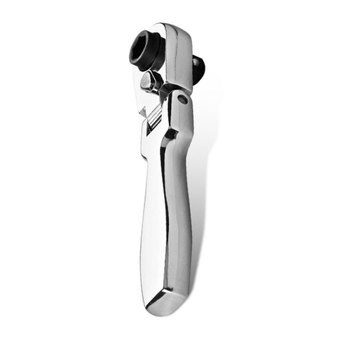 2 in 1 Flat Handle Ratchet Wrench 1/4 Double Ended 72 Teeth Quick Spanner Tool Screwdriver Socket Bit DIY Repair Tool 2