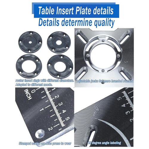 Router Table Insert Plate, DIY Router Table Insert Plate for Woodworking Benches,Table Top Insert Mounting Plate 2