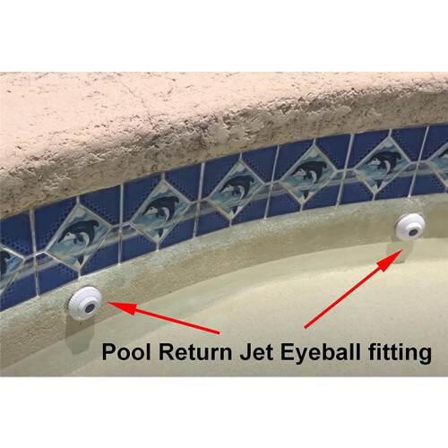 Pool Spa 1/2Inch Opening Hydrostream Return Jet Fitting SP1419C with 1-1/2Inch MIP Thread Replacement SP1419C(5PCS) 2