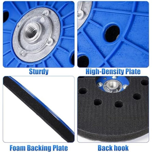 2pcs 9 Inch Drywall Sander Hook and Loop Pad,Grade Sanding Tool,10 Holes,Backup Pad with 14mm Thread 2