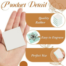 24 Pcs 2 X 2inch Rubber Carving Blocks Linoleum Blocks for Printmaking, Stamp Making, DIY Crafting,