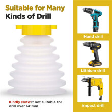 Electric Drill Dust Cover Drill Bit Dust Collector Expandable Rubber Dust Bowl for Electric Hammer