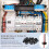 Conectores de Cabo Push-In de 100 Unidades, Botão de Conector Push-In de 3/8 Polegadas Braçadeiras de Cabo NM Push-In para Nocautes de 1/2 Polegada 3