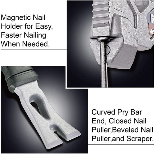 Outdoor Multi-Functional Hammer Nail Remover  Fire Rescue Tool Demolition Tool Claw Stick Disassembly Tool 2