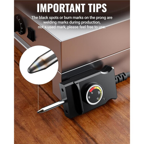 Thermostat Controller Power Cord for Masterbuilt Electric Vertical BBQ Smoker with Analog Temperature Control US Plug 1