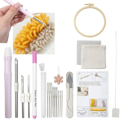 Magic Embroidery Needle Pen Kit for DIY Carpet Insole Punch Needle Stitching Tool 1
