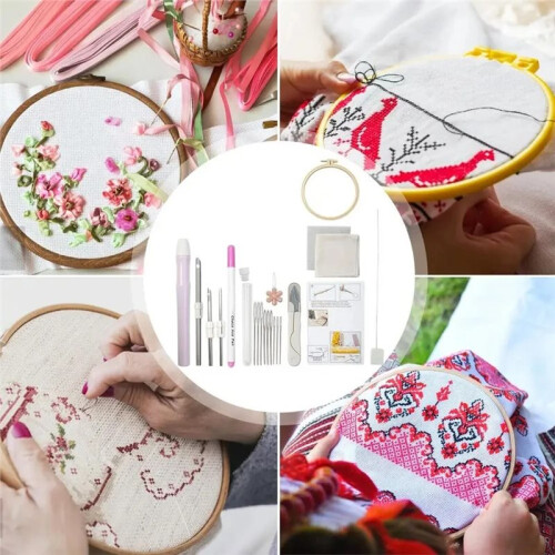 Magic Embroidery Needle Pen Kit for DIY Carpet Insole Punch Needle Stitching Tool 2