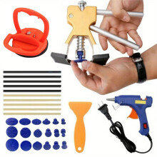Dent Puller, 32pcs Dent Remover Tool for Car - Car Dent Puller Kit for Car Hail, Dings Damage DIY Repair US Plug
