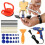 Dent Puller, 32pcs Dent Remover Tool for Car - Car Dent Puller Kit for Car Hail, Dings Damage DIY Repair US Plug 1