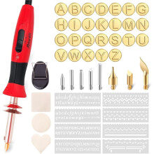 Wood Burning Tool Professional Wood Burner Pyrography Pen Kit 26 Letters Temperature Adjustable for Crafts US Plug