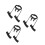 3Pièces Outil D'arbalète Nylon Noir Double Pour Chasse 6
