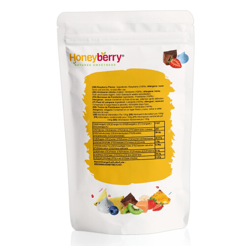 Freeze Dried Raspberry Pcs 100g - Premium Freeze - Dried Fruit Bits 1