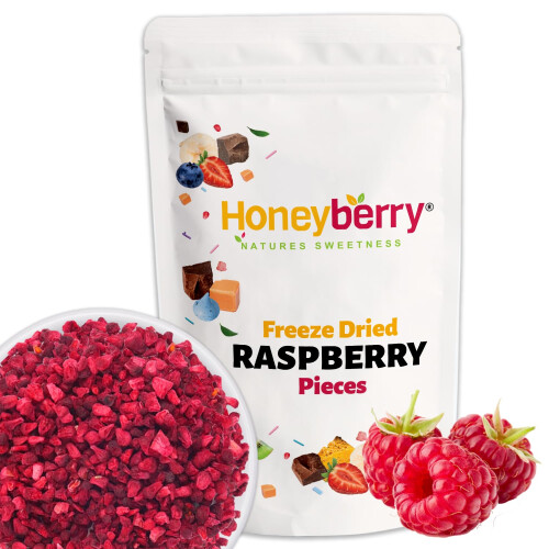 Freeze Dried Raspberry Pcs 100g - Premium Freeze - Dried Fruit Bits
