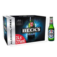Beck's Blue 0% Alcohol Free German Lager Beer Bottle, 24 X 275