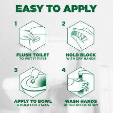 Harpic Hygienic Fresh Sticker Adhesive Toilet Block Pine Pack 3 x 4 St