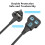 1 Meter Short Extension Lead Single Plug Socket Power Cable 13 Amp Extension Cord Electrical Socket Black 4