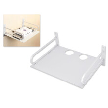 Router Wall Mount Projector Shelf Aluminum Compact DVD Shelf Silver Finish