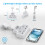 TOPREK Multi Plug Extension Socket with USB C, 6.2cm Short Extension Lead, Double Plug Sockets Compact Wall-Mounted Plug UK for Home, Office, Kitchen 4