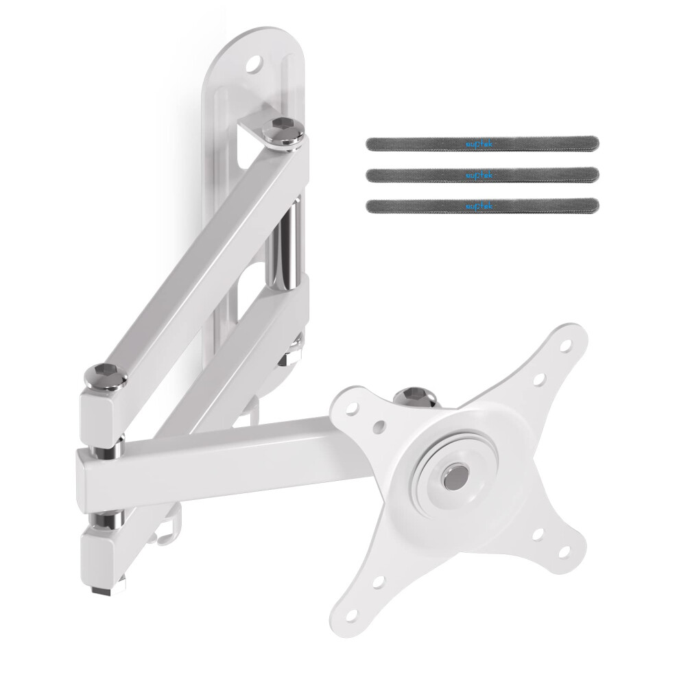 Suptek Tv Wall Mount Swivel Tilt Rotation Full Motion Adjustable Articulating For Most 15-32 Inch Led, Lcd Monitor Wall Mount Vesa 75/100, (Ma2 White 80625056