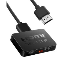 NEWCARE Upgraded HDMI Splitter 1 in 2 Out for Dual Monitors, 4K HDMI Splitter Mirror Display Only, HDMI Splitter 1x2 Adapter for HDTV/PS5/Fire Stick/