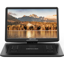 DBPOWER 17.9" Portable DVD Player with 15.6" Large HD Swivel Screen, 6 Hour Rechargeable Battery, Support USB/SD Card/Sync TV/Multiple Disc Formats,